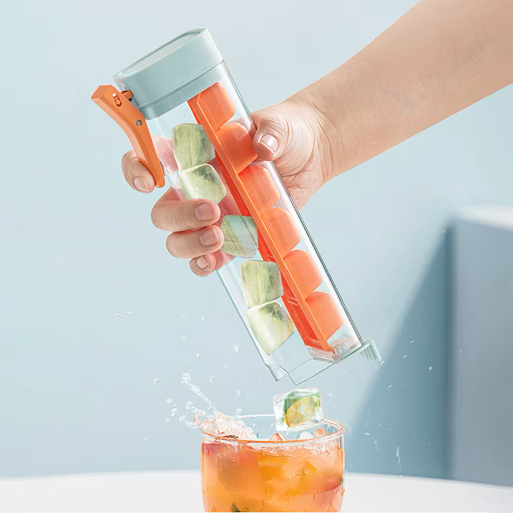 One shot! Ice Gun Ice Shemer Plastic Food Grade household refrigerator quickly press into the ice box mold