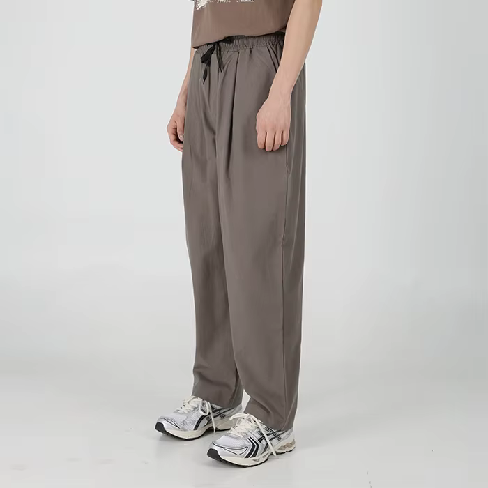 [28 ~ 34 size] Strap adjustable banding fine-fin tuck pants fast delivery