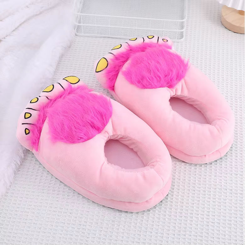 Winter woolly slippers, men's and women's winter living room