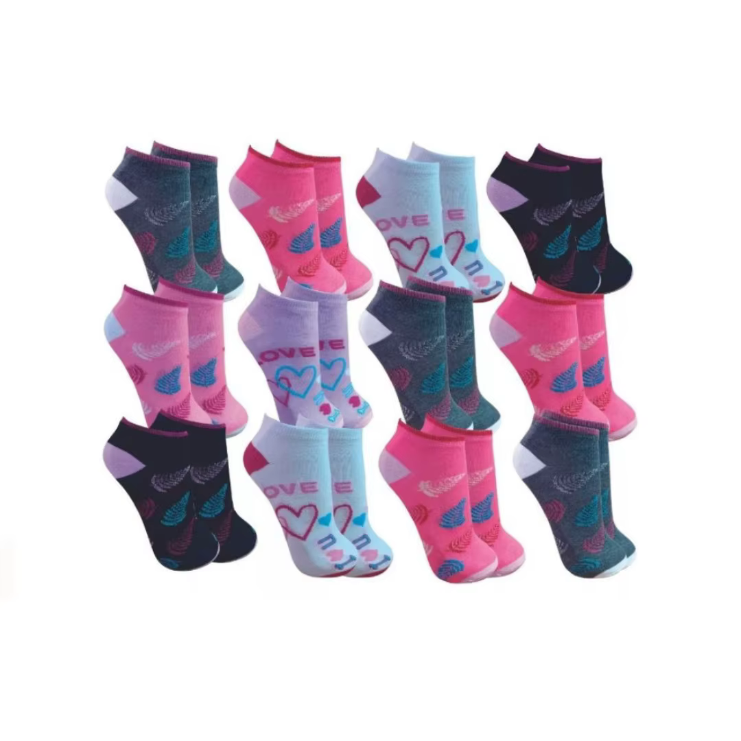 Kit 12 Paired Female Socks Assorted Colors Great Quality Fast Shipping
