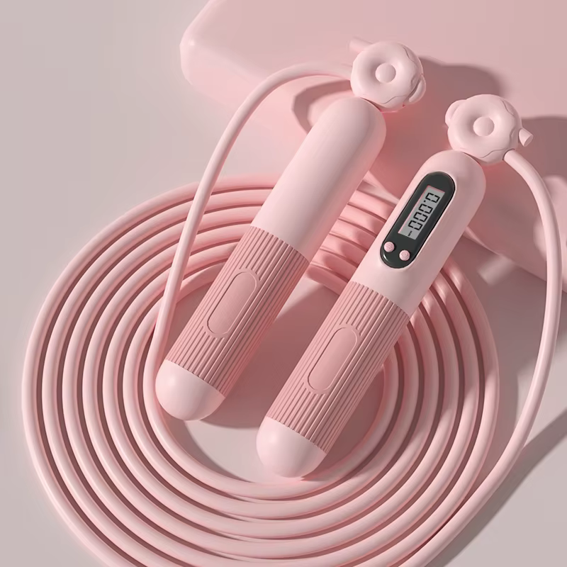 Cordless Jump Rope with Counter - Ropeless Jump Rope 2 In 1 with Cordless Ball-Weighted Jump Rope for Women with LCD Display