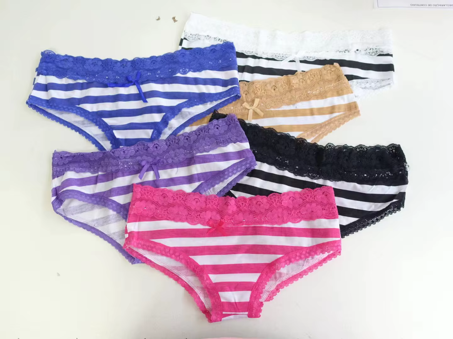 Calcinha Feminina De Algodão / Sensual De Renda e lacinho (Adulto)