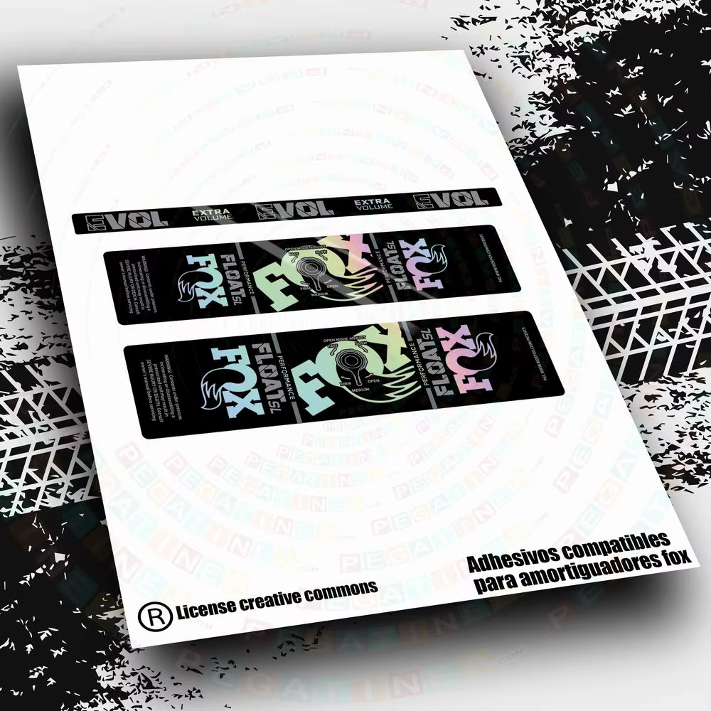 WP597 compatible stickers FOX FLOAT SL PERFOTMANCE BICOLOR 2024 bicolorbike MTB BTT bike accessories stickers components