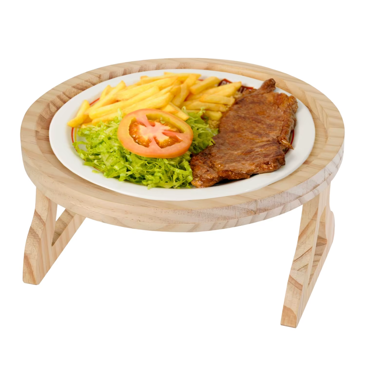 Glass Holder Sofa Arm Support Bamboo Tray 25cm - Dolce Home