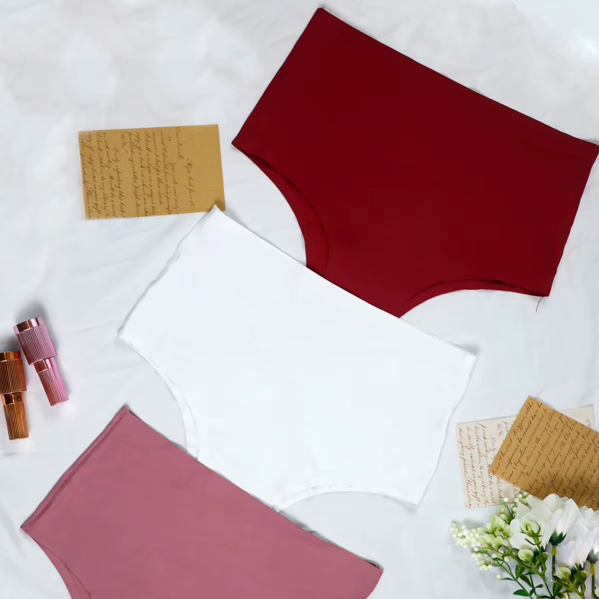 KITT Panties 3 PCs Women Lace Lingerie High Waist Lisa Modern Comfortable Soft