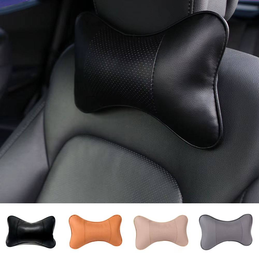 MNOBLE Car Leather Neck Cushion 1p Car Neck pillow Car Headstress Car Cushion Car accessories