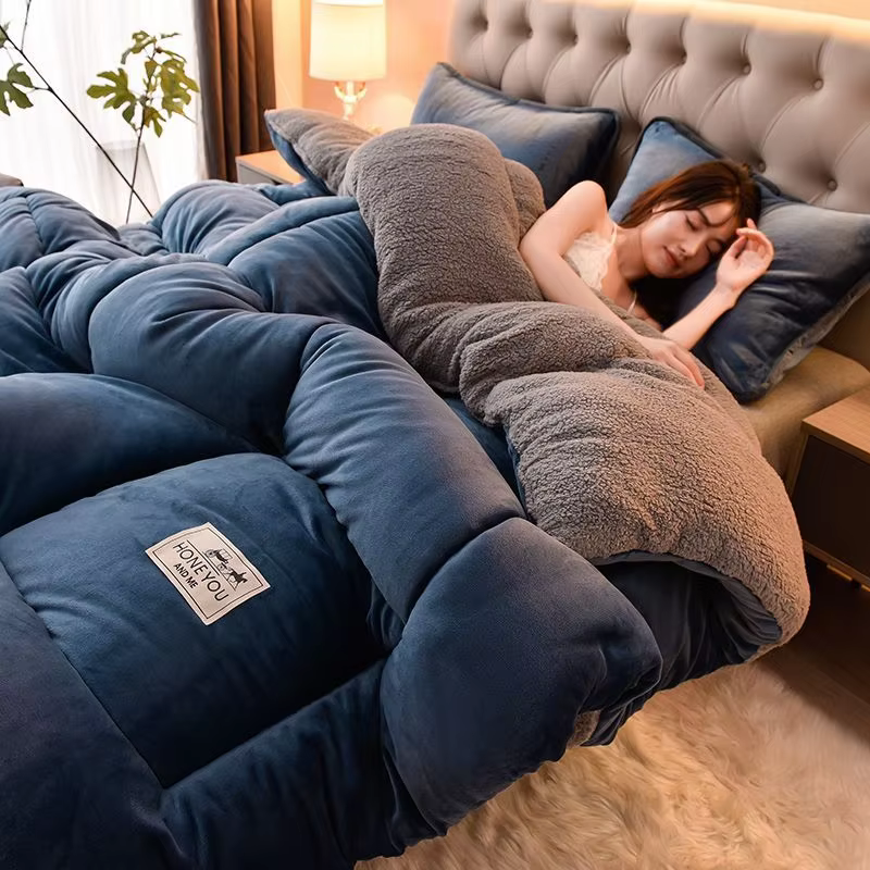 Dude Pad Set Lift Dude Thick Winter Duffon Thick-keeping Duchfor Polapolis milk Duffon Spring Autumn Duffon cashmere milk duffon