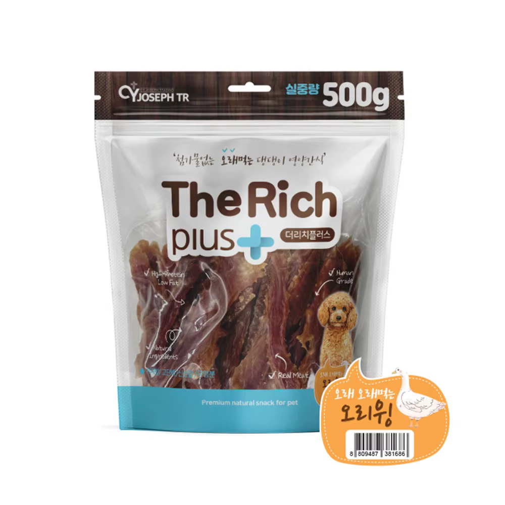 500g The Rinch Plus duck wing, dog snack, dog Sami, dog snack, large package snack