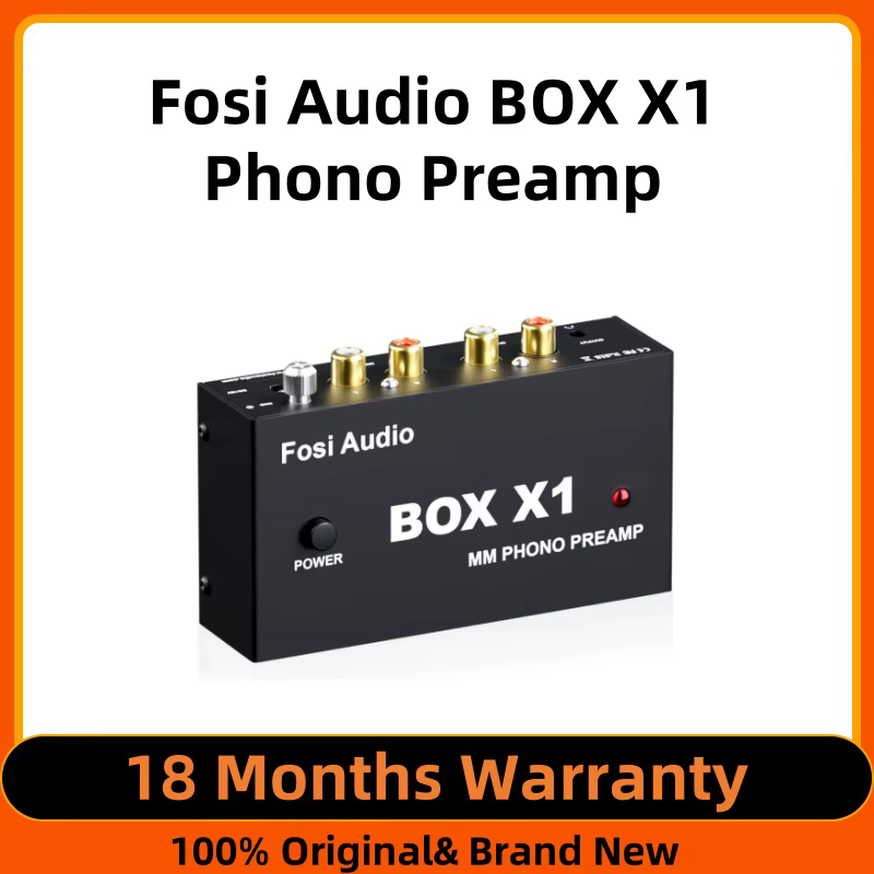 Fosi Audio Box X1 Phono Preamp for Turntable Phonograph Preamplifier Mini Stereo Audio HiFi With Headphone Amplifier