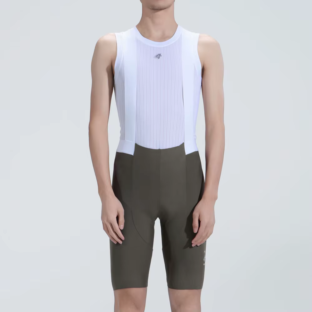 Men's Kaki grate for the men's car MEDA BETA + Level bib short riding suit 2024SSZ277