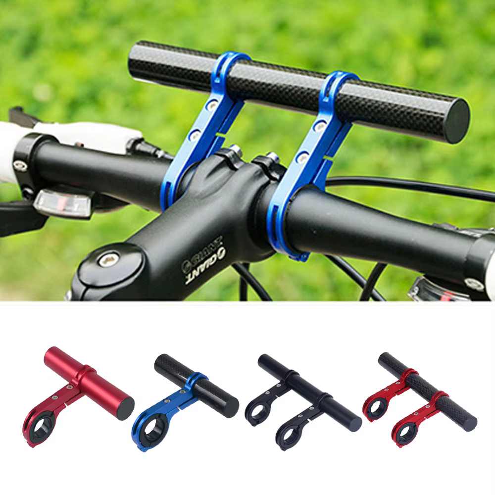 Bicycle handle extension carbon extender holder electric kickboard mobile phone handlebar mounted extension rod accessories