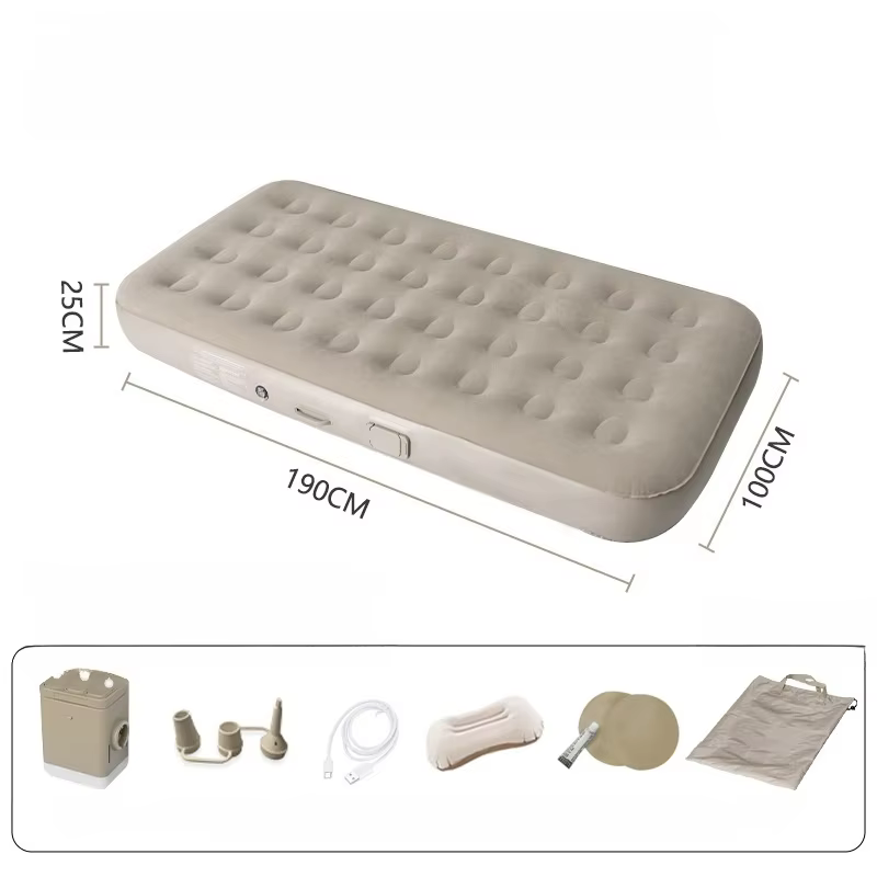 Portable air mattress Outdoor camping air mattress portable tent full-automatic one-touch working mattress for one person [standard Model] 190*100*25cm + Upgrade 5