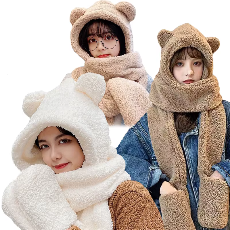 Pork Winnie Hoody Mufler neckline winter fur neckline winter winter supplies