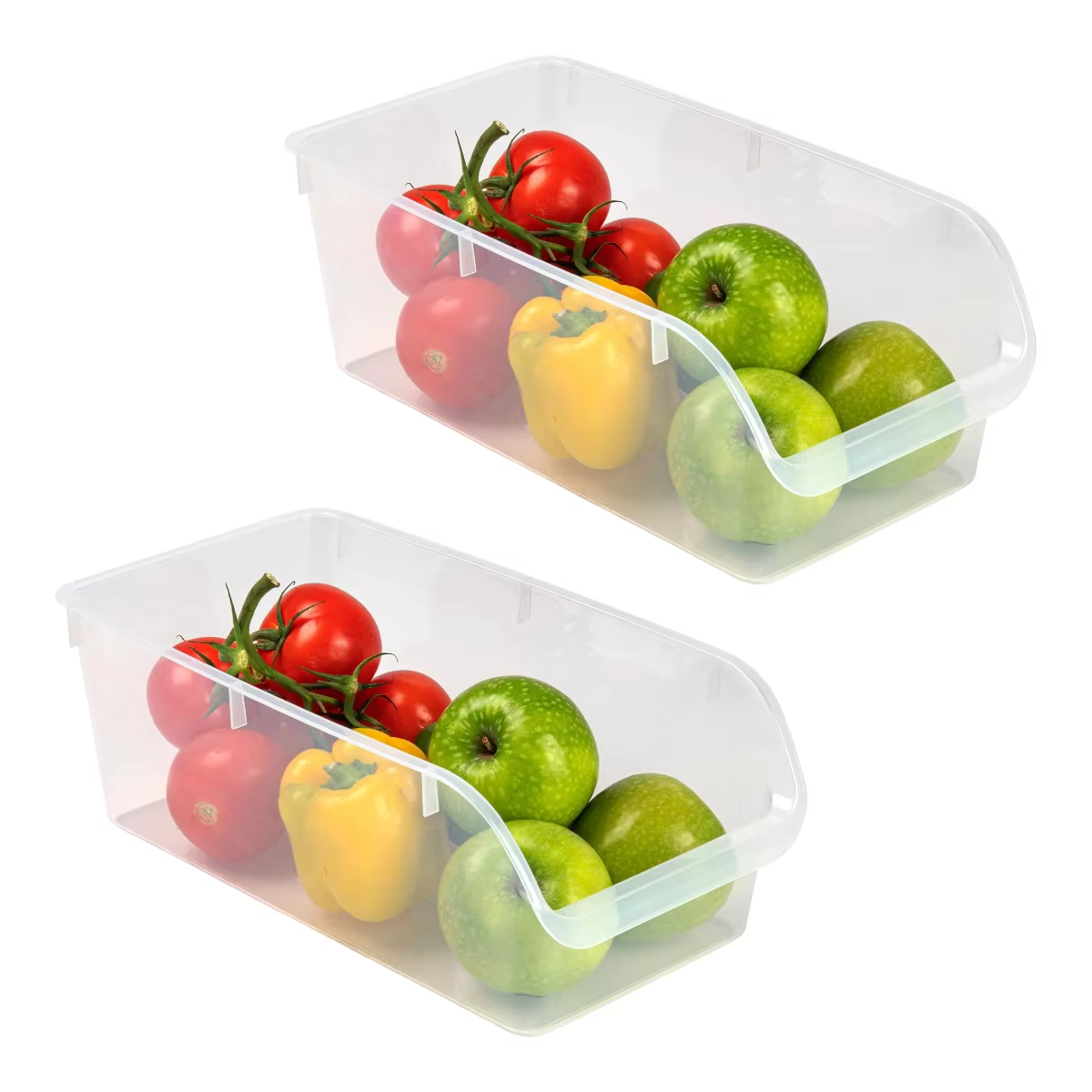 DISTRIBUX Organizers for Kitchen Organizer Rectangular Organizer for Refrigerator, Kitchen, Cupboards and Countertops Organizer for Refrigerator (BPA-Free of 2)