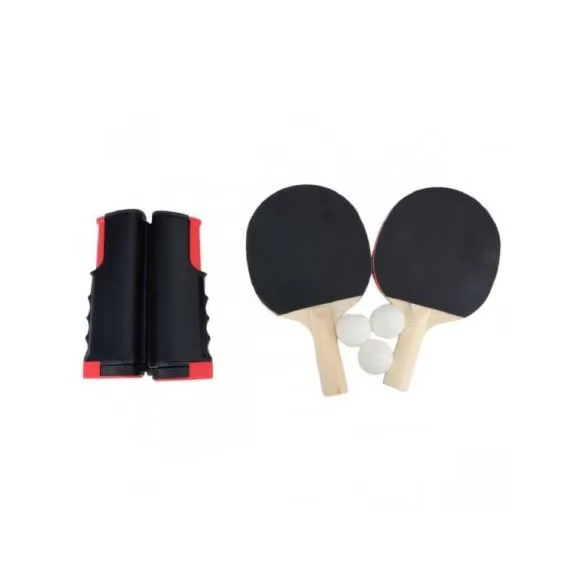 DE VES SPORT-extendable Pin Pong Set with shovels, ball and net (Devessport 4778) -from 5 years