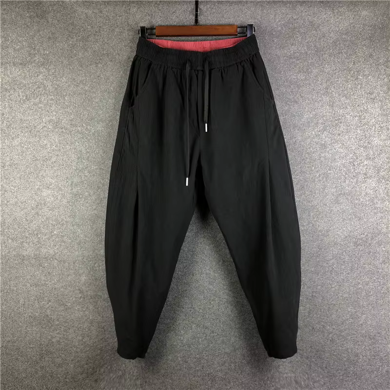 Owen Seak Men Casual Cargo Harem Pants High Street Hip Hop Length Men's Clothing Sweatpants Autumn Winter Black Big Size