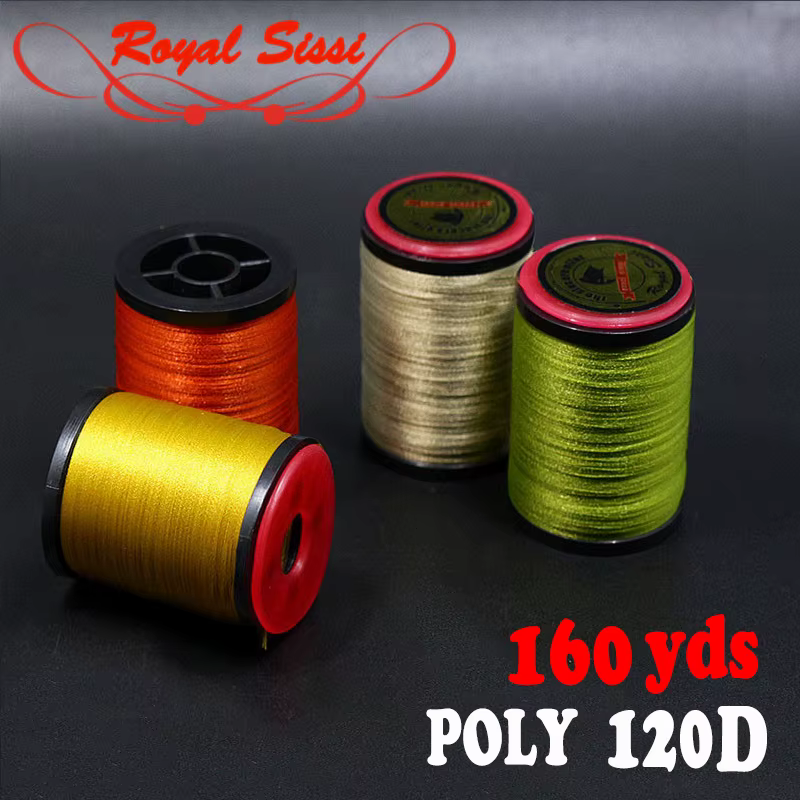 Hot 2 spools 6/0 fly tying thread 16optional colors lightly waxed polyester filaments thread with standard bobbin dry fly thread