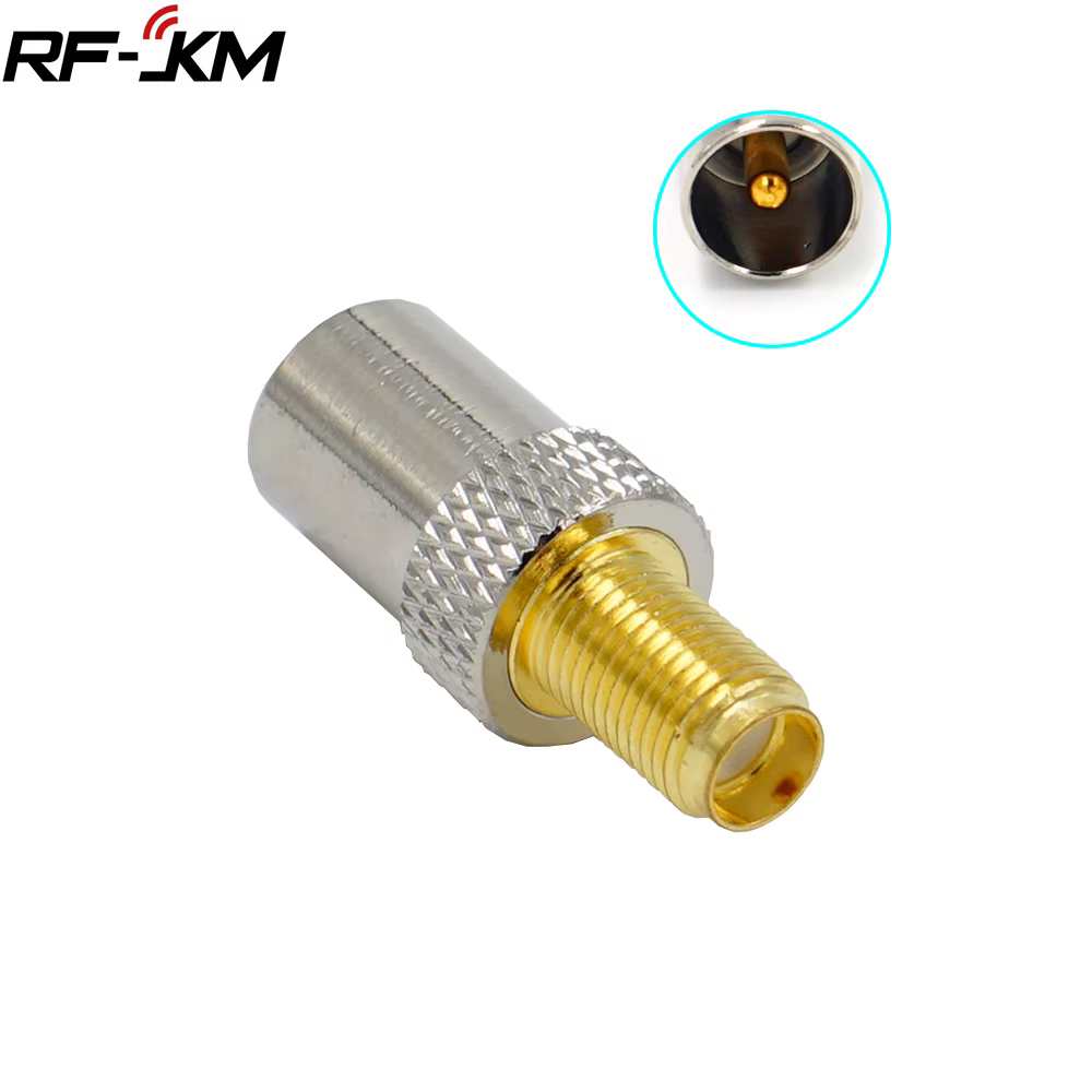 1Pcs RF Adapter SMA Female jack to TV Male plug RF Coaxial Connector High Quanlity Straight
