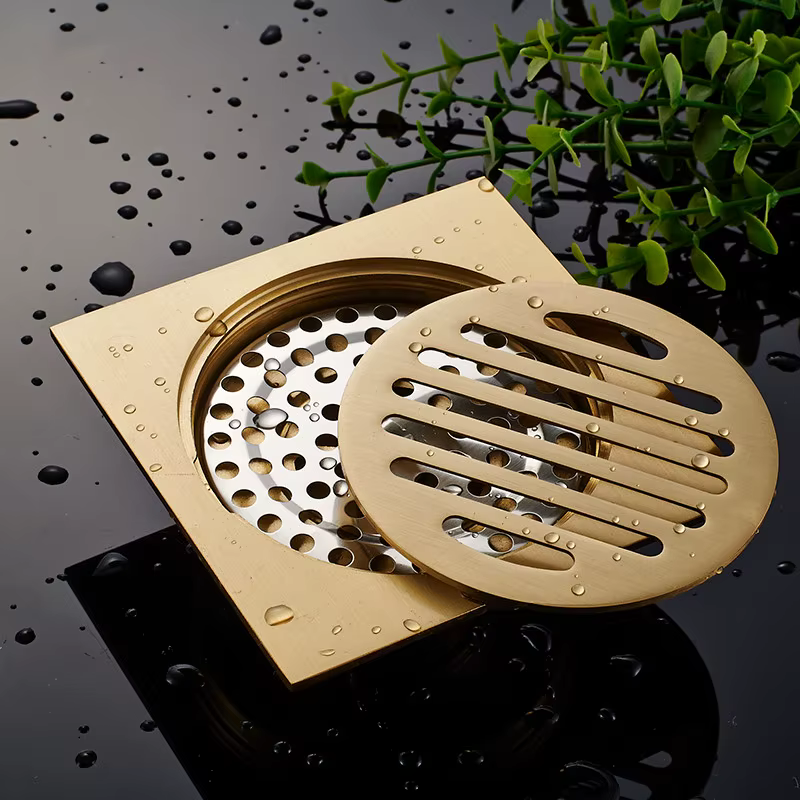 Bathroom floor shower drain waste  floor drain Anti-odor Bathtub Shower Drainer Stainless Steel Square drainage