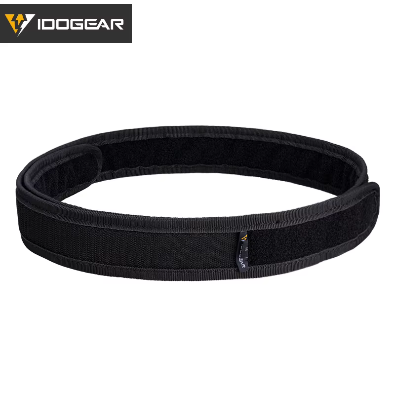 IDOGEAR Tactical Belt Mens Belts Sports Inner Belt  1.7" Waist Belt  Nylon Black 3418