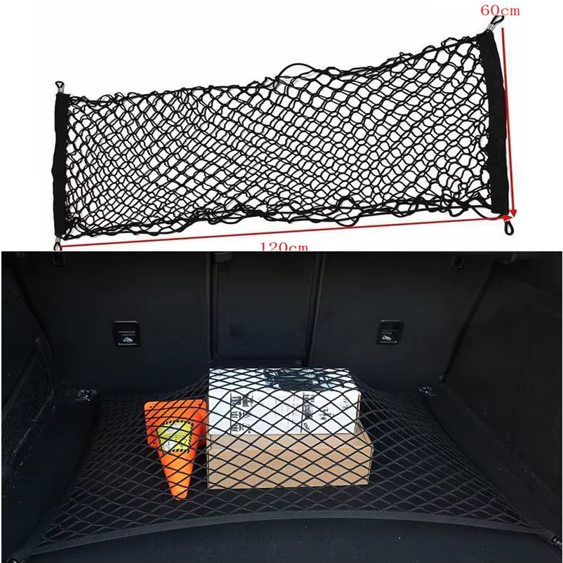 120*60 cm Car-styling Boot String Mesh Elastic Nylon Rear Back Cargo Trunk Storage Organizer Luggage Net Holder Auto Accessory