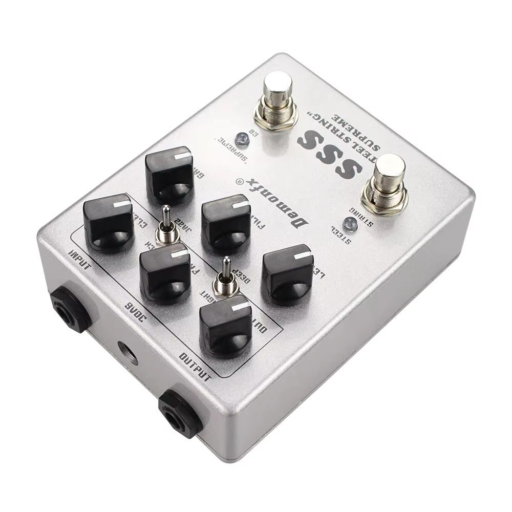 High quality Demonfx SSS Steel String Guitar Overload Pedal  Clean Drive Tone Effect add Preamplifier Function
