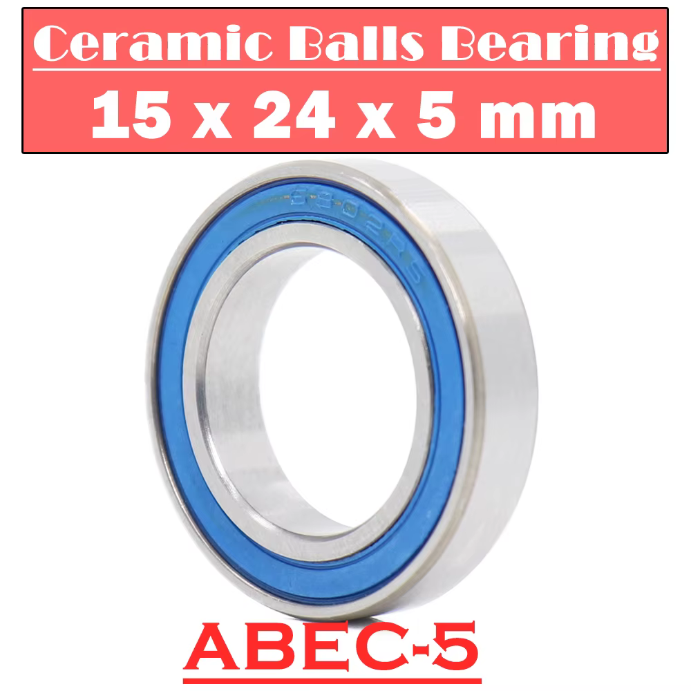 6802RS Hybrid Ceramic Bearing 15*24*5 mm ABEC-5 ( 1 PC ) Bicycle Bottom Brackets Spares 6802 RS Si3N4 Ball Bearings 6802-2RS