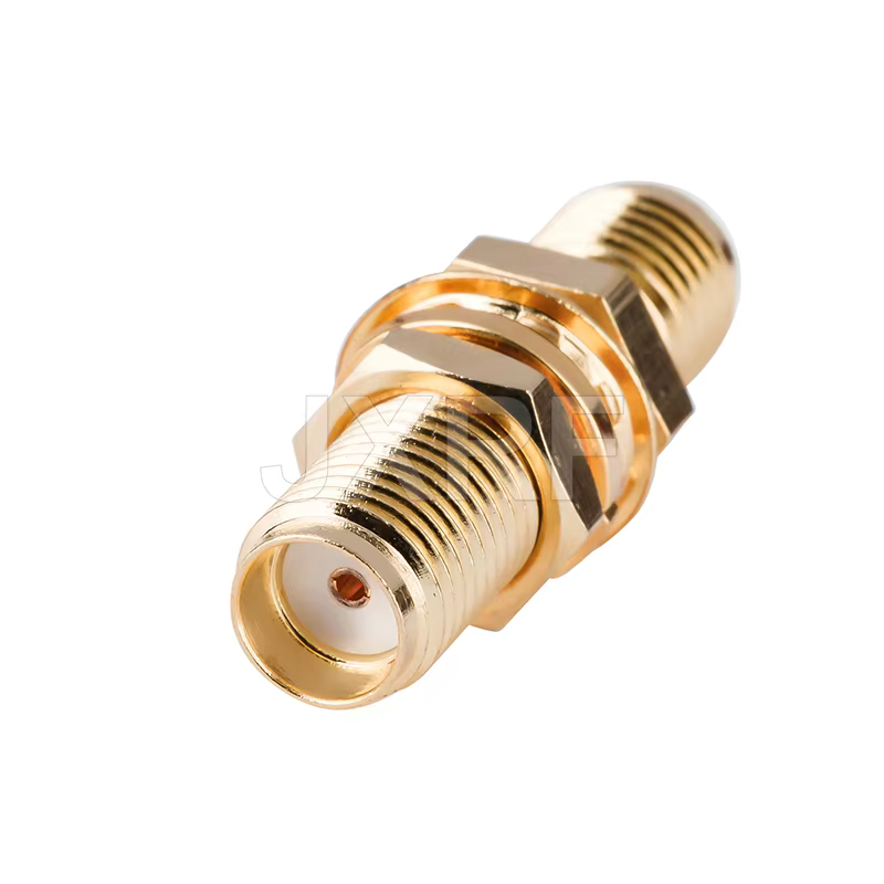 2PCS SMA Socket Connector SMA Female to SMA Female Bulkhead Connector SMA Panel Chassis Mount Connector Adapter Antenna