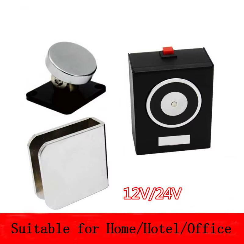 50KG Holding Force Electromagnetic Door Holder 12/24V Metal Fail-safe Magnetic Door Stopper For Fire/Smoke Protection Exit Door