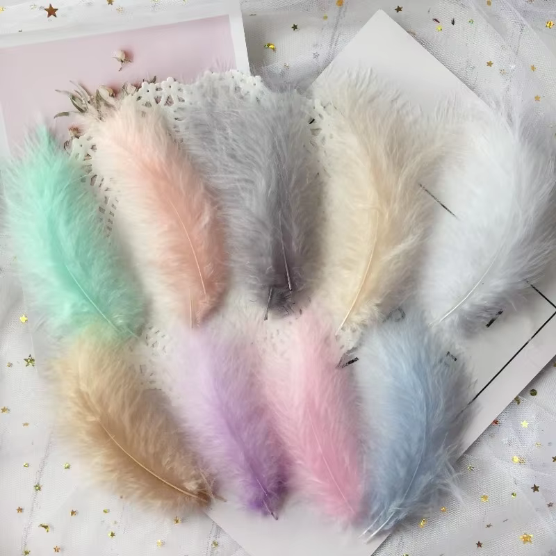 Plume 50Pcs Chicken Feather 10-15 Cm 4-6 Inches Turkey Feathers  Fluffy Plumes DIY Craft Decoratie Wedding party Decoration