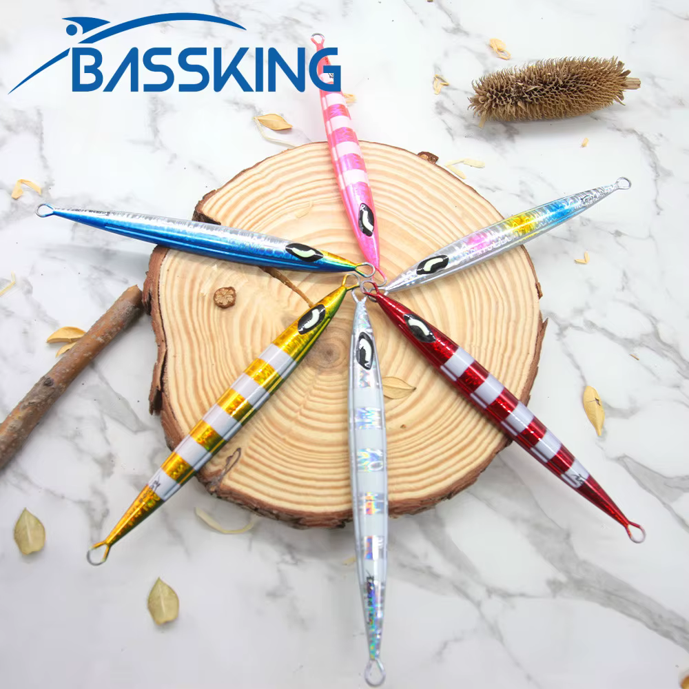 BASSKING Metal Jig Fishing Lure 60g 80g 100g 120g 140g 160g 180g 200g Saltwater Jigging Fishing Bait Isca Artificial Sea Tackle