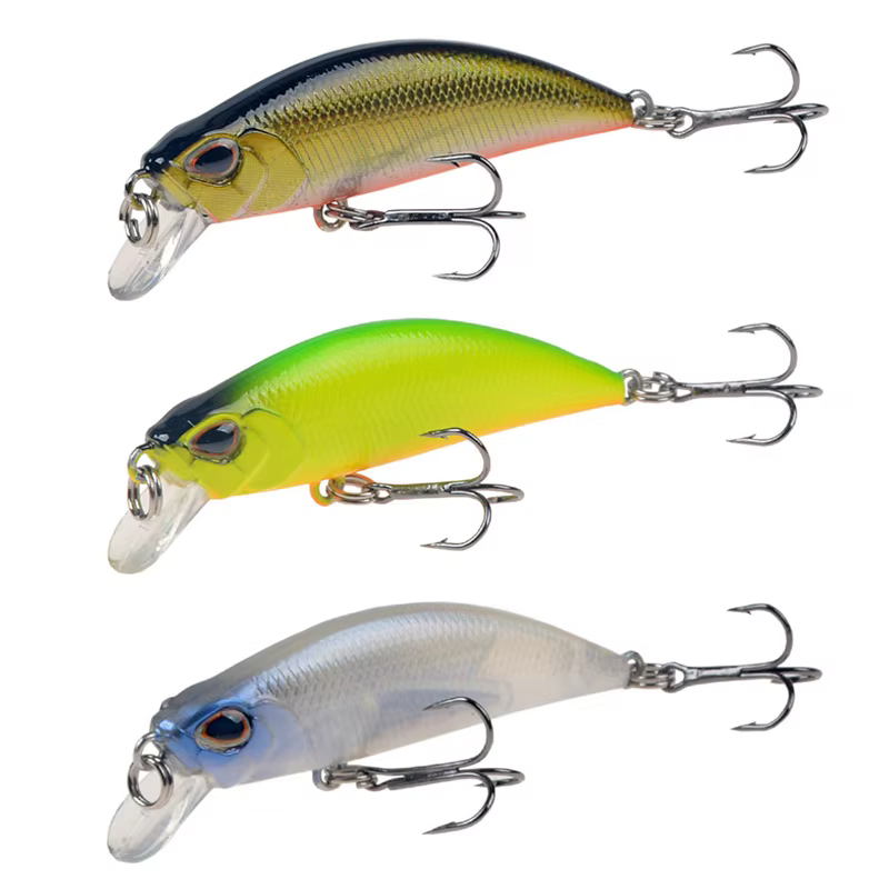 1pcs Slowly Sinking Minnow Fishing Lure 5.5cm 5g Isca Artificial Hard Bait Bass Wobblers 3D Eyes Crankbait Carp Pike Tackle