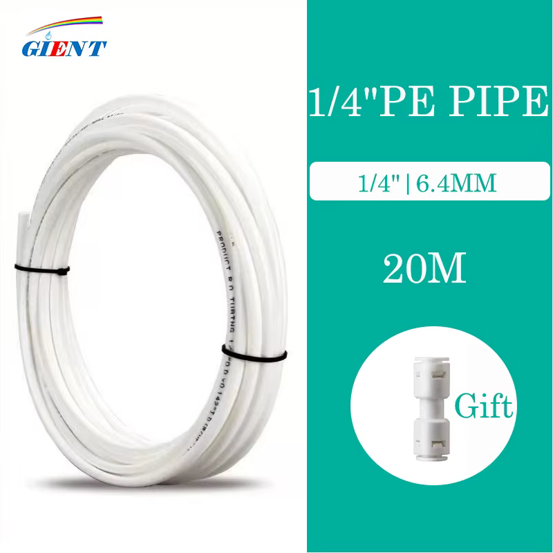 RO Water 1/4" OD PE Water Hose Tubing Flexible Pipe Tube For Reverse Osmosis Aquarium Filter System Misting Cooling System