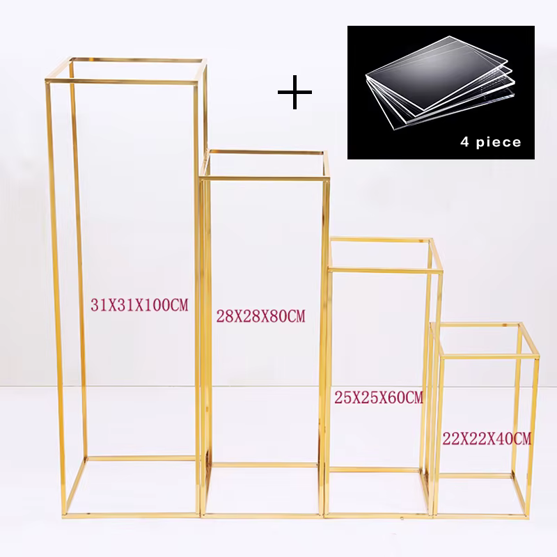 Metal Plant Stands for Wedding Party Decoration,holiday decor  Road Lead Flower Stand, T-stage Decor,  4 PCs/Set