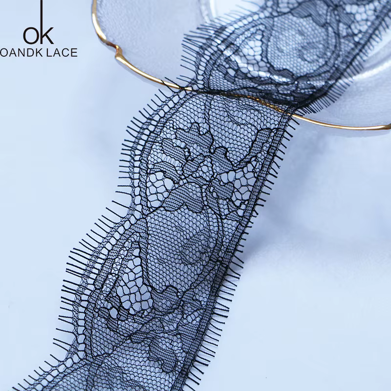 3 YARD White，black eyelash lace trim 6cm wide lace fabric handmade DIY garment accessories