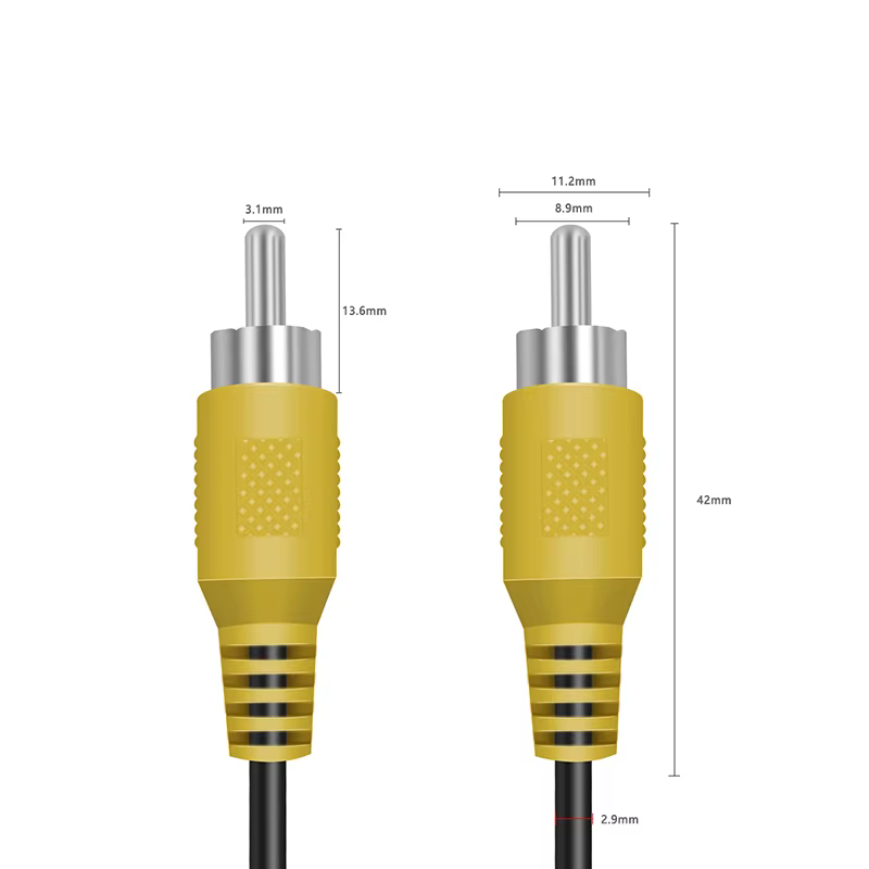1080P HDTV AV video  Adapter Cable Cord Wire 1RCA yellow Cable Support 1080i / 720p HDTV