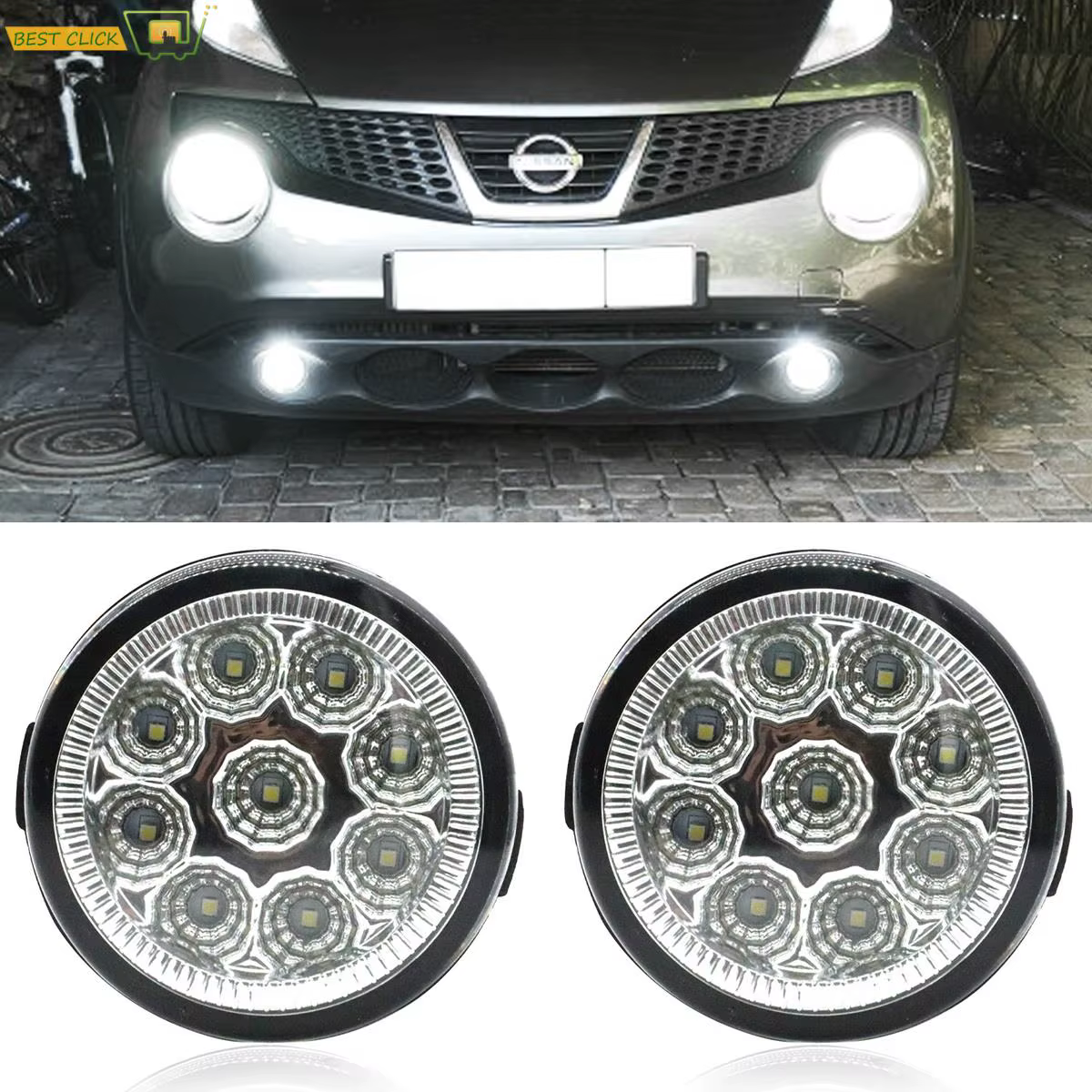 White LED Fog Lights Headlight Lamp Assembly For Infiniti QX50 QX70 G37 Q60 G25 M56 M37 For Nissan Murano X-Trail T31 E11 Juke