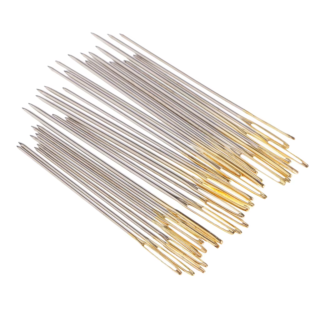 30Pcs Large-Eye Needles Sewing Tool DIY Craft Tool for Cross Stitch Wool Yarn Leather Darning Embroidery Knitting 3 Sizes