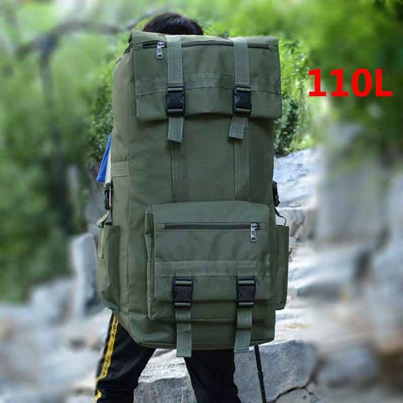 110L Men Hiking Bag Camping Backpack Large  Outdoor Climbing Travel Rucksack Tactical Bags Luggage Camping Bag Sports XA860A