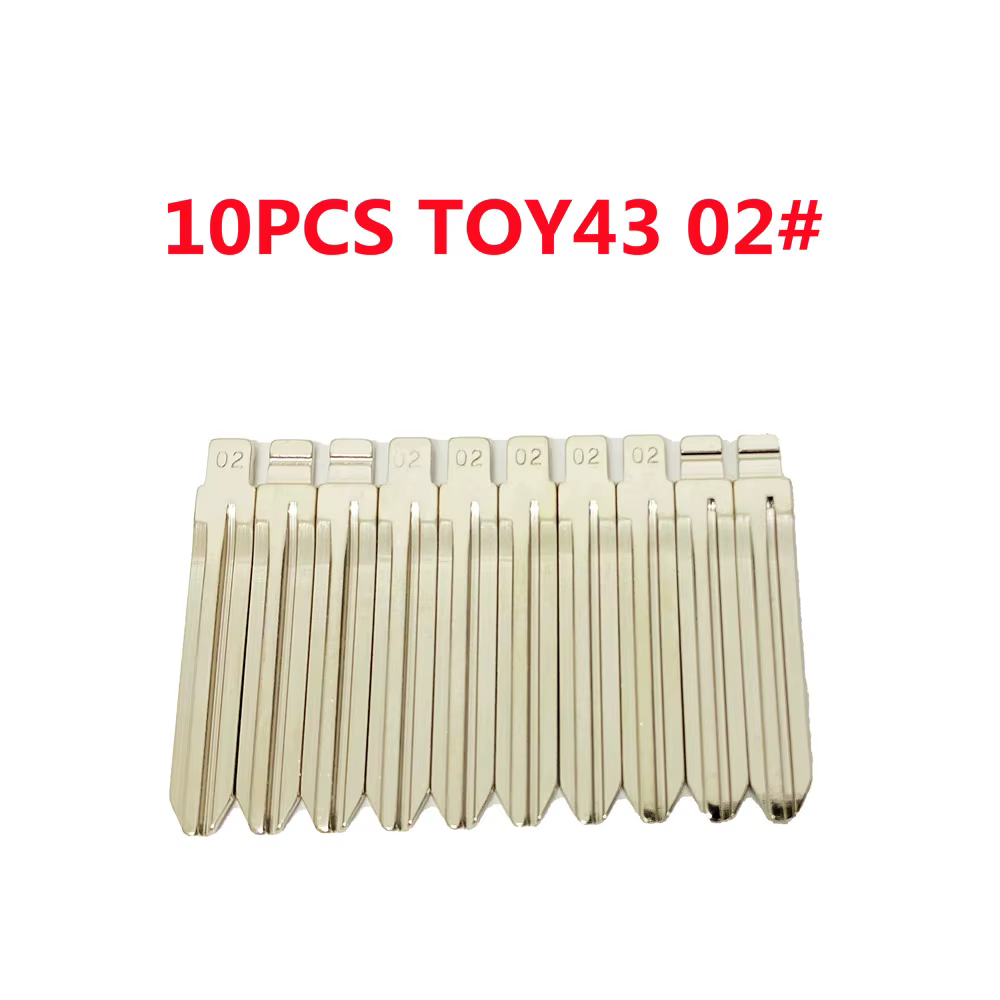 10PCS 02# KD Blade LISHI TOY43 TOY43AT Car Key Blade For KD KEYDIY VVDI XHORSE JMD For Toyota VIOS Hilux Fortuner Corolla Yaris