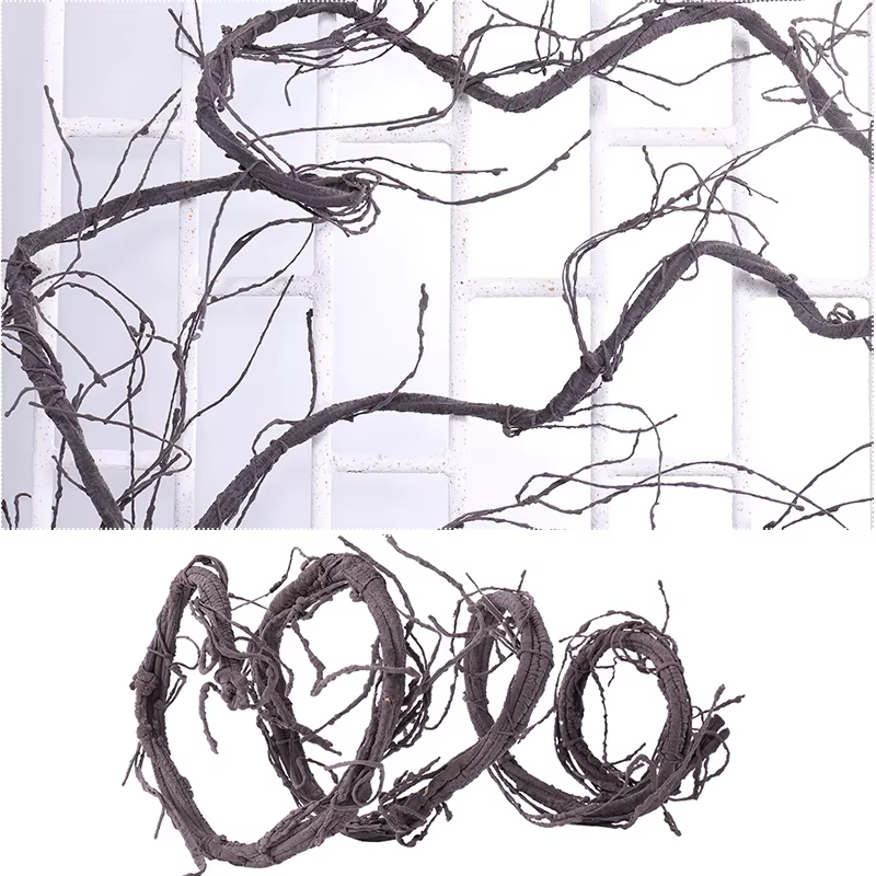 300CM Artificial Trees Trunk Branches Plants Twigs Wall Hanging Liana Rattan Silk Flexible Flower Vine Home Wedding Garden Decor