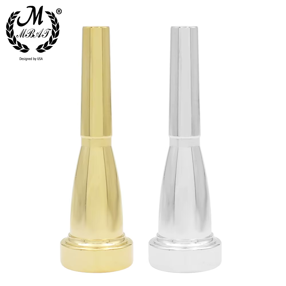 M MBAT Professional Trumpet Mouthpiece Meg 3C Size for Bach Beginner Musical Trumpet Accessories Gold Silver Practical Parts