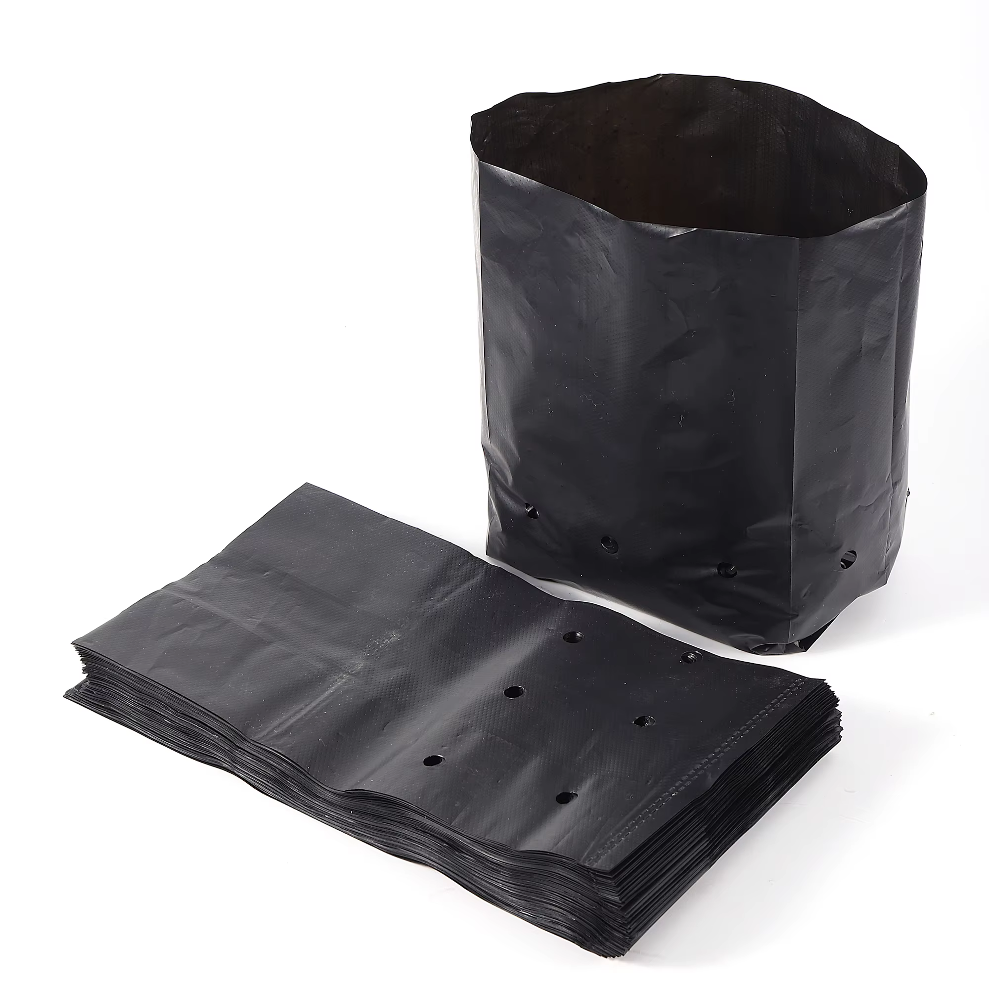 Thicken Plant Grow Bags Seedling Pots Eco-Friendly Garden With Breathable Holes Black Planting Bags PE Nursery Bags 20 Pcs
