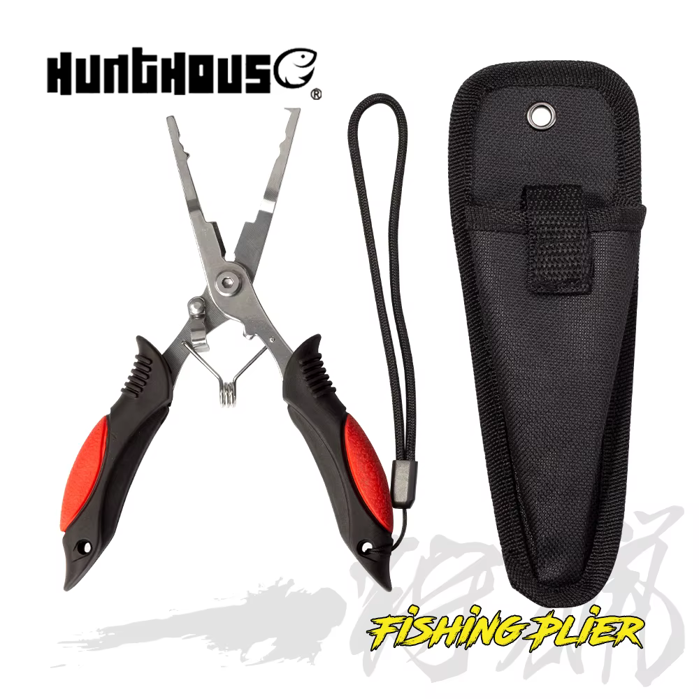 Hunthouse Fishing Plier Stainless Steel Plier Fishing Lure Scissor Braid Line Lure Cutter Hook Remover Tackle Tool Cutting Tongs
