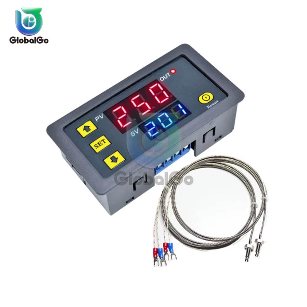 Intelligent Thermostat Temperature Control 1 Way 10A Relay -60~500 Degree K Type M6 Thermocouple Sensor DC 5V 12V 24V AC 220V