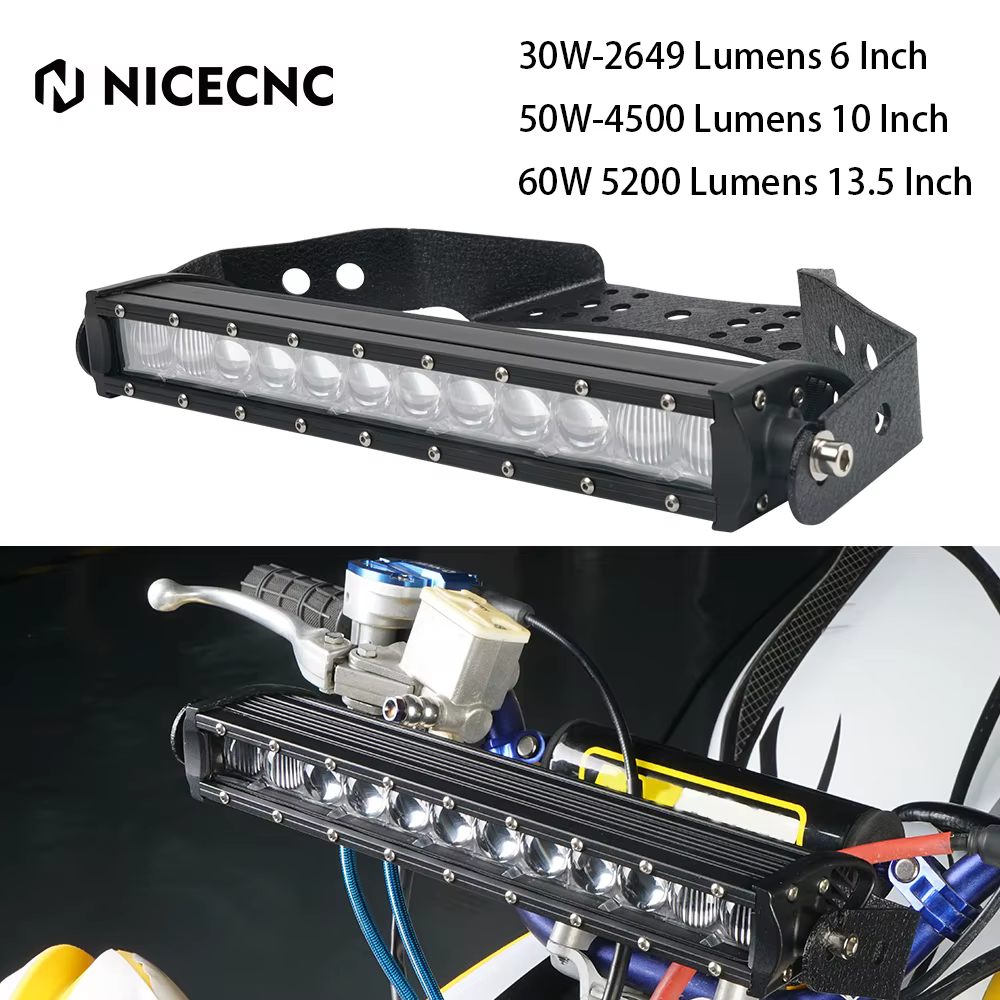 NICECNC ATV Headlight LED Head Light Bar 30W-2649LM / 50W-4500LM / 60W-5200LM Bracket For Yamaha Raptor 700 700R 350 250R YFZ