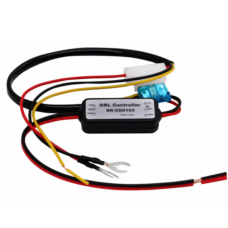 HAUSNN 1Pcs DRL Controller Auto Car LED Daytime Running Light Relay Harness Dimmer On/Off 12-18V Fog Light Controller