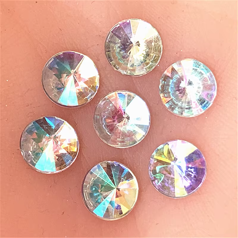 30Pcs 10mm Round Acrylic Rhinestone Craft/Clothes Decoration Handmade Diy