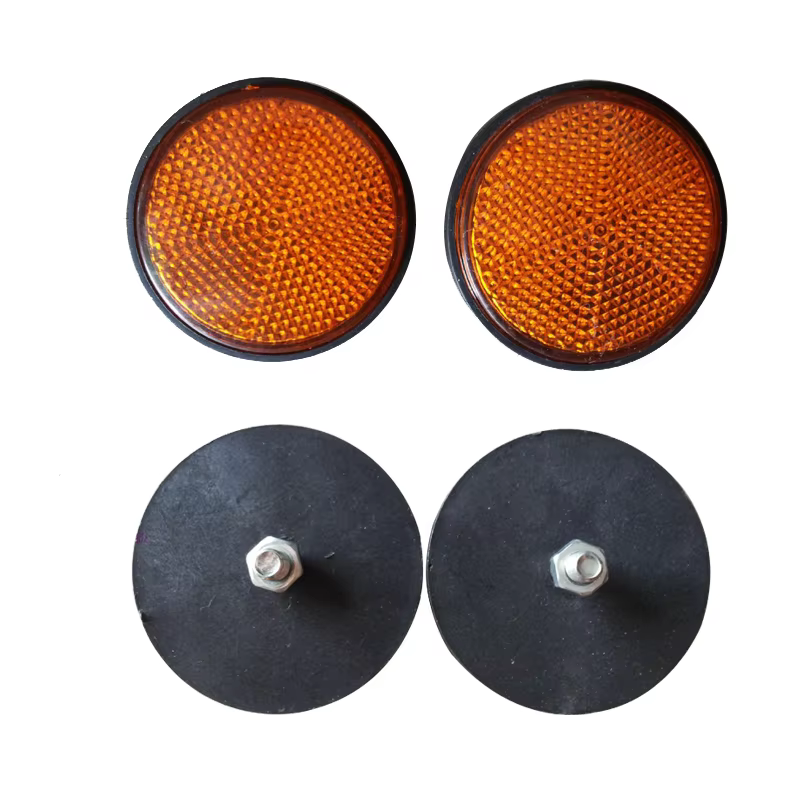 2PCS Decorative Round Reflective Plate Reflectors for Motorcycle Bicycle Moped Round reflectors designed for motorcycles