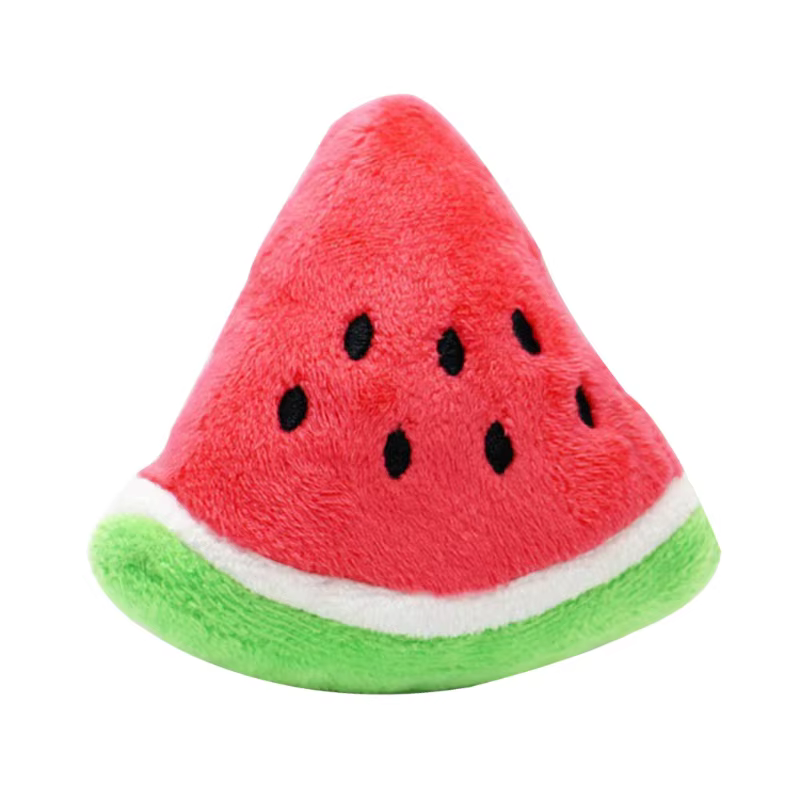Cute Watermelon Plush Shape Dog Chew Toys Pet Puppy Play Toy for Cat Puppy Breed Reducing Bore Pet Gift Pet Supplies